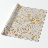 Elegantes Gold Swirl Wrapping Paper | Luxusurlaub Geschenkpapier (Ungerollt)