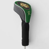 Elegantes Gold Tall Masted Ship mit Monogramm Golf Headcover (angewinkelt)