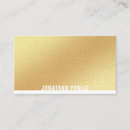 Elegantes Gold Template Beruflich Modernes, trendy Visitenkarte