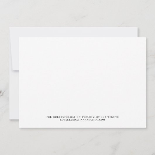 Elegantes Gold Text Foto Hochzeit Save The Date (Rückseite)