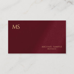 Elegantes Gold-Text-Monogramm Professionell Custom Visitenkarte
