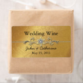 Elegantes Gold Tone Hochzeitweilige Weinmarken (Insitu)