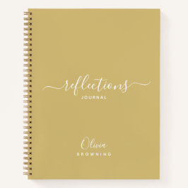 Elegantes Gold Tone Reflections Journal Notizblock