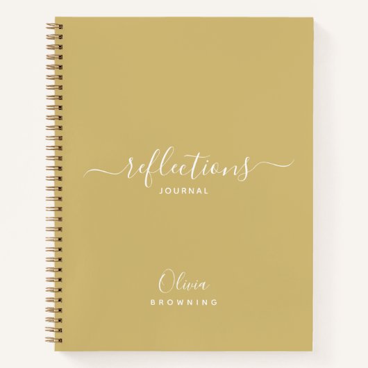 Elegantes Gold Tone Reflections Journal Notizblock (Vorderseite)