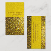 Elegantes Gold Tones Glitzer Muster Visitenkarte (Vorne/Hinten)
