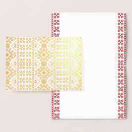 Elegantes Gold Traditionelle nordische Messe Isle  Folienkarte