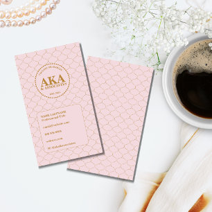 Elegantes Gold Trellis Custom Business Monogram Visitenkarte