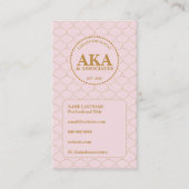 Elegantes Gold Trellis Custom Business Monogram Visitenkarte (Vorderseite)