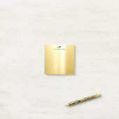 Elegantes Gold Trendy Template Modernes Berufliche Post-it Klebezettel (Auf Schreibtisch)