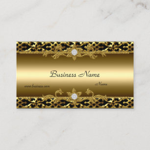 Elegantes Gold Trim Black Diamond Jewel Visitenkarte