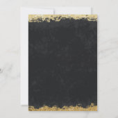 Elegantes Gold Trim Velvet 2 Rente Luncheon Einladung (Rückseite)