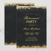 Elegantes Gold Trim Velvet 2 Rente Luncheon Einladung (Vorne/Hinten)