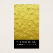 Elegantes Gold - Trinkgeld (Rückseite)