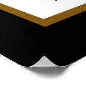 Elegantes Gold Tropical Palm Wedding Chart Poster (Ecke)