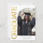 Elegantes Gold Type Arch Abschluss Foto Ankündigung (Vorderseite)