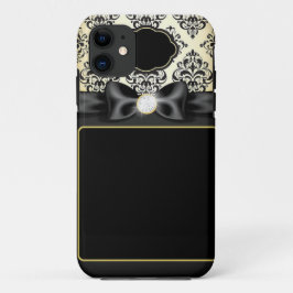 Elegantes Gold u. schwarzer Bogen iPhone 11 Hülle