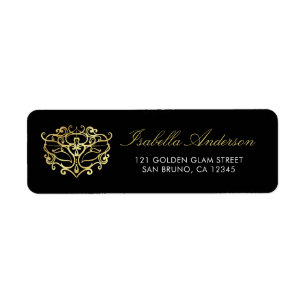Elegantes Gold u. schwarzes