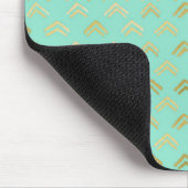 Elegantes Gold und Aquamarin Mousepad (Ecke)