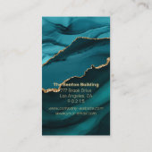 Elegantes Gold und Aquamarines Tor, Ihr Logo Beruf Visitenkarte (Rückseite)