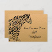Elegantes Gold- und Black Jaguar-Geschenkzertifika (Vorne/Hinten)