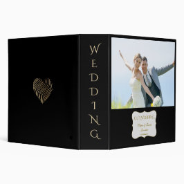 Elegantes Gold- und Black Wedding Foto Album 5,1 Cm Ordner