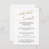 Elegantes Gold und Black Wedding Programm (Vorne/Hinten)