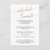 Elegantes Gold und Black Wedding Programm (Vorderseite)