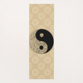 Elegantes Gold und Black Yin Yang Yogamatte (Rückseite)