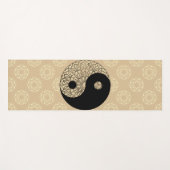 Elegantes Gold und Black Yin Yang Yogamatte (Vorderseite (Horizontal))