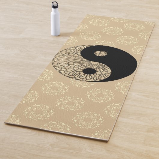 Elegantes Gold und Black Yin Yang Yogamatte (Beispiel)