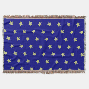 Elegantes Gold- und Blau-Sternmuster Decke