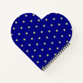 Elegantes Gold- und Blau-Sternmuster-Monogramm Notizblock (Rückseite)