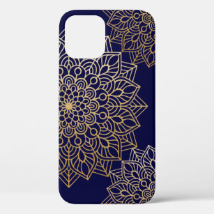 Elegantes Gold und Blue Mandala Muster Case-Mate iPhone Hülle