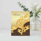 Elegantes "Gold und Braun" Danke, Cards Postkarte (Stehend Vorderseite)