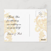 Elegantes "Gold und Braun" Danke, Cards Postkarte (Rückseite)