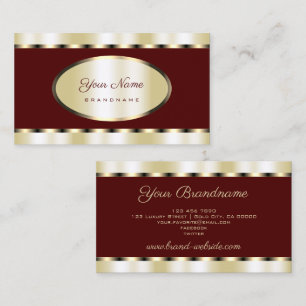 Elegantes Gold und Burgund farbig Beruflich Visitenkarte