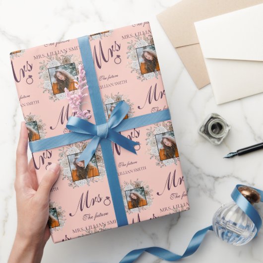 Elegantes Gold und die Zukunft Frau Brautparty Geschenkpapier (Schenken)