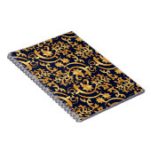 Elegantes Gold und dunkles Navy Notizblock (Rechte Seite)