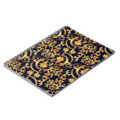 Elegantes Gold und dunkles Navy Notizblock (Linke Seite)