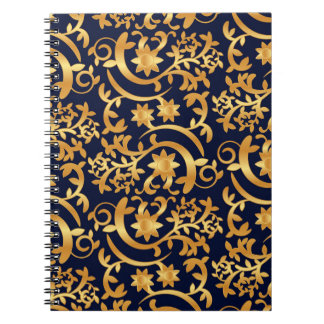 Elegantes Gold und dunkles Navy Notizblock