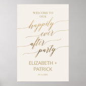 Elegantes Gold und Elfenbeinküste glücklich je nac Poster (Vorne)