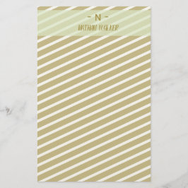 Elegantes Gold- und Grau-Monogramm I Minimalistisc Briefpapier