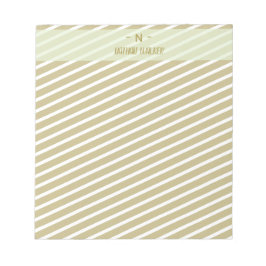 Elegantes Gold- und Grau-Monogramm I Minimalistisc Notizblock