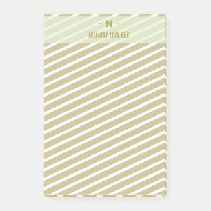 Elegantes Gold- und Grau-Monogramm I Minimalistisc Post-it Klebezettel