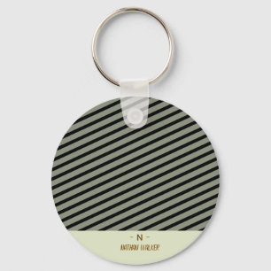 Elegantes Gold- und Grau-Monogramm I Minimalistisc Schlüsselanhänger