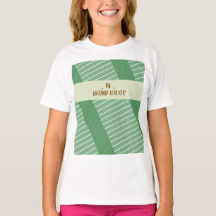 Elegantes Gold- und Grau-Monogramm I Minimalistisc T-Shirt