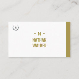 Elegantes Gold- und Grau-Monogramm I Minimalistisc Visitenkarte