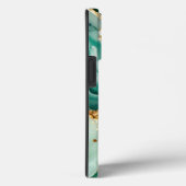 Elegantes Gold und grüner Marmor Case-Mate iPhone Hülle (Rückseite / Rechts)