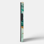 Elegantes Gold und grüner Marmor Case-Mate iPhone Hülle (Rückseite / Rechts)