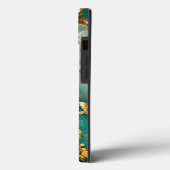 Elegantes Gold und grüner Marmor Case-Mate iPhone Hülle (Rückseite / Links)